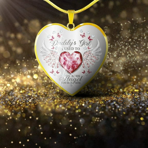 LNM0QLPDBS Gifts for Women Angel Wing Jewelry Necklace for Dad Daughter Heart Memorial Keepsake Pendant Necklaces for Women