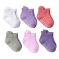 thumbnail image 1 of LNMQLPDBS 6 Pairs Kid Socks Toddler Boy Socks Solid Color Breathable Floor Socks with Anti-Skid Ankle Toddler Athletic Socks Soft Non-Slip Grips Shorty Socks Unisex Socks for Baby Girl Or Boy, 1 of 6