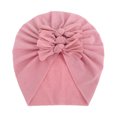 thumbnail image 1 of LNMQLPDBS Baby Beanies 0-6 Months Solid Color Knotted Bowknot Soft Turban Hats Wide Headwraps Caps for Baby Girls Infant Hat Toddlers Little Kids Unisex Beanie Watermelon Red One Size, 1 of 2