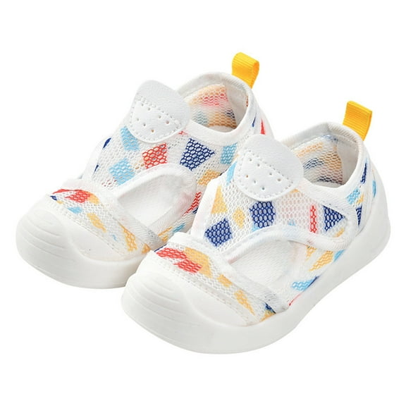 LNMQLPDBS Baby Boy Girl Anti Kick Breathable Wear Sandals Toddler Prewalker First Walking Shoes Closed Toe Colorful Polka Dot Summer Sandals Lightweight Breathable Non-Slip Sneakers Kids Water Shoes
