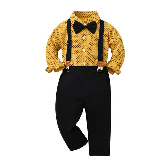 LNMQLPDBS Baby Boy Outfit Onesie Newborn 2t Boys Clothes Sets Tracksuit Boys 10/12 Clothes for 1 Year Old Boy Boys 2t-3t Boys 6/7 Clothes, Yellow 4-5 Years
