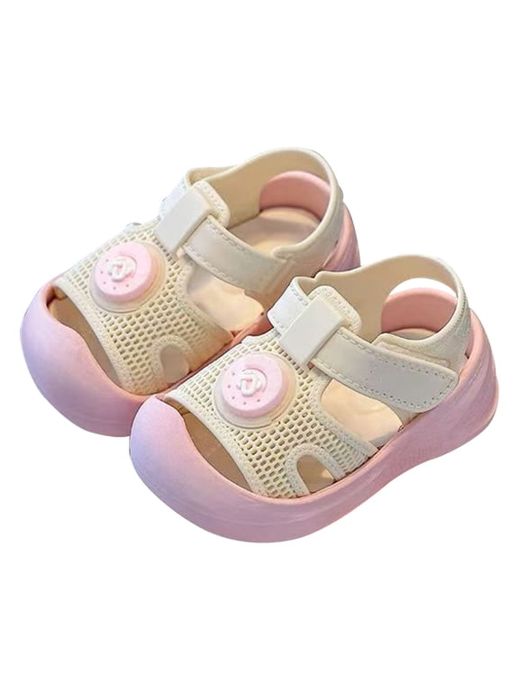 Baby Boy Sandals Anti Collision Sport Sandals Non-Slip Soft Closed Toe Infant Summer Outdoor Shoes Toddler First Walkers for Summer Outdoor Walking Running Beach Wading