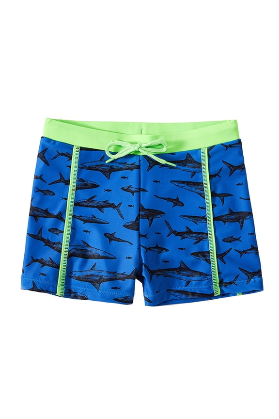 Baby Boy Swimsuit Cute Animal Printed Quick Dry Elastic Swimming Trunks with Waist Tie Rope Toddler Boy Swim Trunks for Swimming Lesson Beach Swimwear for Surfing Seaside Vacation