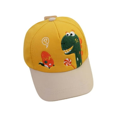 LNMQLPDBS Baby Boys Girls Hats Cute Dinosaur Cartoon Embroided Print Summer Sun Hat Toddlers Boys Baseball Hat Beach Trucker Hats for Kids Toddler Gifts Age 3-4 Unisex Baby Sun Pretation Caps