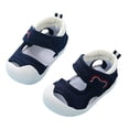 thumbnail image 1 of LNMQLPDBS Baby Boys Girls Summer Sandals Outdoor Beach Anti-Slip Soft Sole Toddler First Walker Shoes with Mesh Girls Sandals Size 1 Unisex Baby Anti Kick Breathable Wear Sandals Navy 3-6 Months, 1 of 5