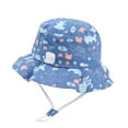 thumbnail image 1 of LNMQLPDBS Baby Boys Girls Sun Visor Hats Toddler Cartoon Printed Sun Protection Hat Infant Sun Hats Kids Summer Beach Adjustable Bucket Hat with Chin Strap Spring Autumn Outdoor Shade Hat ﻿, 1 of 3