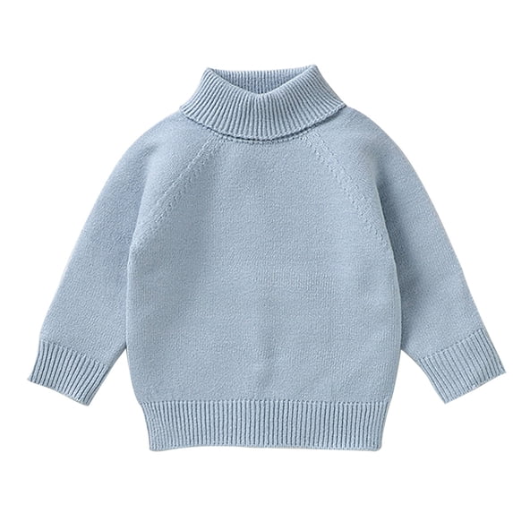 LNMQLPDBS Baby Boys Mock Neck Sweater Toddler Fine Knit Pullover Kids Warm Solid Top Newborn Soft Long Sleeve Jumper Infant Casual Raglan Shirt Boys Fall Winter School Daily Wear