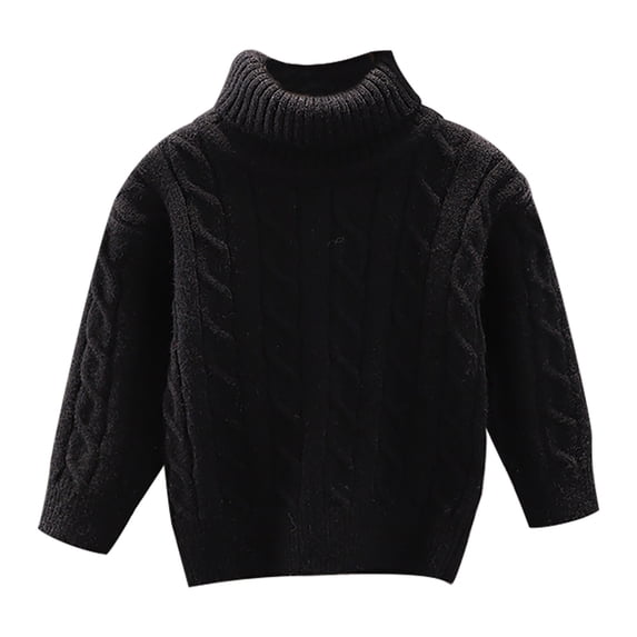 LNMQLPDBS Baby Boys Turtleneck Cable Sweater Toddler Warm Knit Pullover Kids Classic Braided Top Newborn Cozy Long Sleeve Jumper Infant Casual Winter School Daily Wear with Ribbed Collar