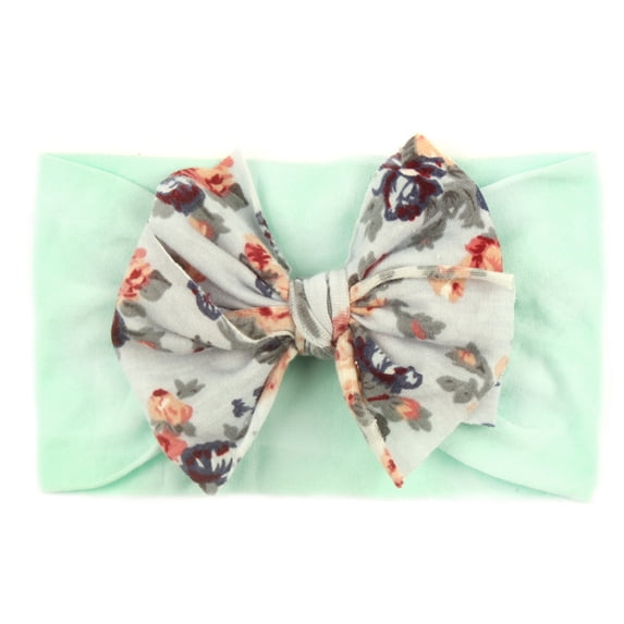 LNMQLPDBS Baby Girl Bows Cute Toddler Girls Elastic Soft Headwraps Infant Floral Print Knot Bow Headband Stretchy Stylish Turban for Newborn Kids