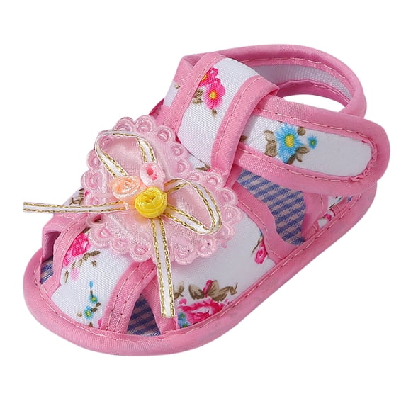 LNMQLPDBS Baby Girl Shoes Soft Sole Baby Dress Shoes Newborn Infant Anti-Slip Prewalkers Shoes Summer Canvas First Walker Crib Shoes