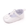 thumbnail image 1 of LNMQLPDBS Baby Girls Cute Princess Shoes with Two Flower Bowknot for Wedding Dress Mary Jane Flats Shoes Prewalker Lightweight Breathable Baby Sneaker Shoes Soft Sole Non-Slip First Walking Sneakers, 1 of 8