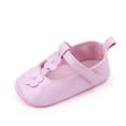 thumbnail image 1 of LNMQLPDBS Baby Girls Cute Princess Shoes with Two Flower Bowknot for Wedding Dress Mary Jane Flats Shoes Prewalker Lightweight Breathable Baby Sneaker Shoes Soft Sole Non-Slip First Walking Sneakers, 1 of 7