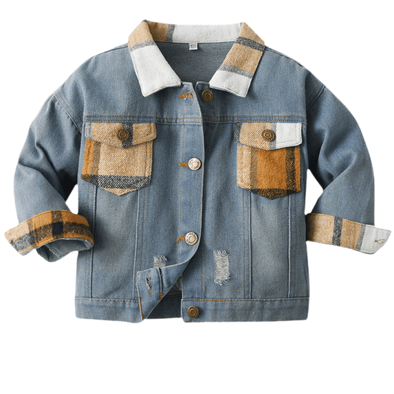 LNMQLPDBS Baby Girls Denim Button Down Shirt Toddler Long Sleeve Jean Top Kids Casual Collared Blouse Newborn Western Outerwear Infant Girl Spring Fall Daily Wear with Pockets