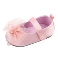 thumbnail image 1 of LNMQLPDBS Baby Girls Flat Shoes Princess Shoes with Bowknot Wedding Dress Mary Jane Flats Prewalker Pink Toddler Shoes for Girls Casual Summer First Walkers Shoes Non-Slip Sneaker Pink 0-6 Months, 1 of 6