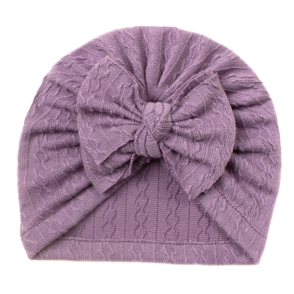 LNMQLPDBS Baby Girls Hair Bow Turban Hat Solid Color Beanies Soft Hospital Turban for Newborn Infant Caps Baby Hats 0-6 Months Top Bowknot Head Wrap Beanie Caps for Unisex Baby Wine One Size