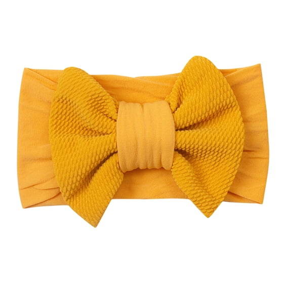 LNMQLPDBS Baby Headbands Handmade Soft Stretchy Nylon Hair Bands with Bows Newborn Infant Elastic Turban Hair Bows Toddler Hair Accessories