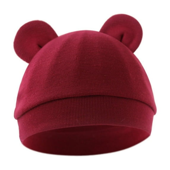 LNMQLPDBS Baby Sun Hat Bear Ears Infant Caps Newborn Hats for Baby Girls Summer Toddler Hats Soft Infant Beanie Caps Baby Hats 0-6 Months Multi Color for Spring Autumn Outdoor