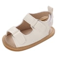 thumbnail image 1 of LNMQLPDBS Barefoot Baby Shoes Summer Shoes Outdoor First Walker Soft Sole Leather Breathable Beach Shoes Toddler Boy Unisex Baby Boys Girls Open-Toe Lightweight Non-Slip Shoes ﻿ White 0-6 Months, 1 of 9