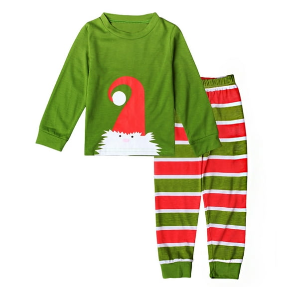 LNMQLPDBS Big Boys Christmas Pajamas Toddler Baby Clothes Boys Kids Baby Boys Girls Christmas Santa Sleepwear Pjs Pajamas T-shirt Pants Baby Sleepers 3-6 Months
