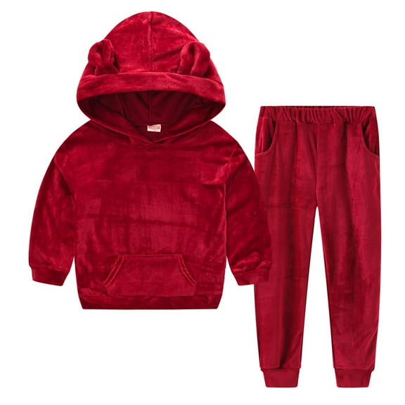 LNMQLPDBS Boy and Girl Twin Outfits Onesies for Baby Girl Sweat Sets for Boys Sweatsuits Size 8-10 Girls Clothes Age 6-8 Girls Size 18/20 Clothes, Red 18-24 Months