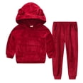 thumbnail image 1 of LNMQLPDBS Boy and Girl Twin Outfits Onesies for Baby Girl Sweat Sets for Boys Sweatsuits Size 8-10 Girls Clothes Age 6-8 Girls Size 18/20 Clothes, Red 5-6 Years, 1 of 6