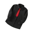 thumbnail image 1 of LNMQLPDBS Boys Black Dress Shirt Long Sleeve Basic Tops with Bow Tie & Straight Tie Boys Button Down Lapel Shirt for Party Wedding Family Photo Black2 3-4 Years, 1 of 9