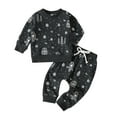 thumbnail image 1 of LNMQLPDBS Boys' Clothing Sets Long Sleeve Crewneck Cartoon Printed Sweatshirt Pullover Tops & Elastic Waist Pants 2pcs Outfits 9 Month Baby Boy Clothes Casual Set Suitable for All Season, 1 of 7