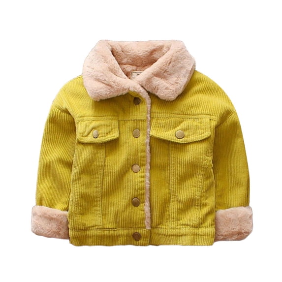 LNMQLPDBS Boys Winter Jackets Size 6-7 Fleece Hoodie Kids Toddler Boy Suits Girls Winter Shirts New Born Clothes Baby Boy 18 Month Boy Winter Clothes, Yellow 12-18 Months