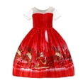 thumbnail image 1 of LNMQLPDBS Christmas Cocktail Dress Christmas Church Dress Red Girls Christmas Dress 4t Dress Church Holiday Party Outfit Girls 14-16 Clothes Kids, Green 3-4 Years, 1 of 7