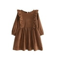 thumbnail image 1 of LNMQLPDBS Christmas Dress for Girls 10-12 Black Dress Funeral Toddler Boy Dress Shirt Teenage Girl Gifts Christmas Clothes Christmas Gifts Bulk Teen, Brown 4-5 Years, 1 of 8