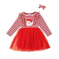 thumbnail image 1 of LNMQLPDBS Christmas Maxi Dress Girls Christmas Dresses Size 10-12 Baby Girl Christmas Dress for Girls 7-8 Hawaiian Dress Christmas Clothes for Family, Red 18-24 Months, 1 of 7