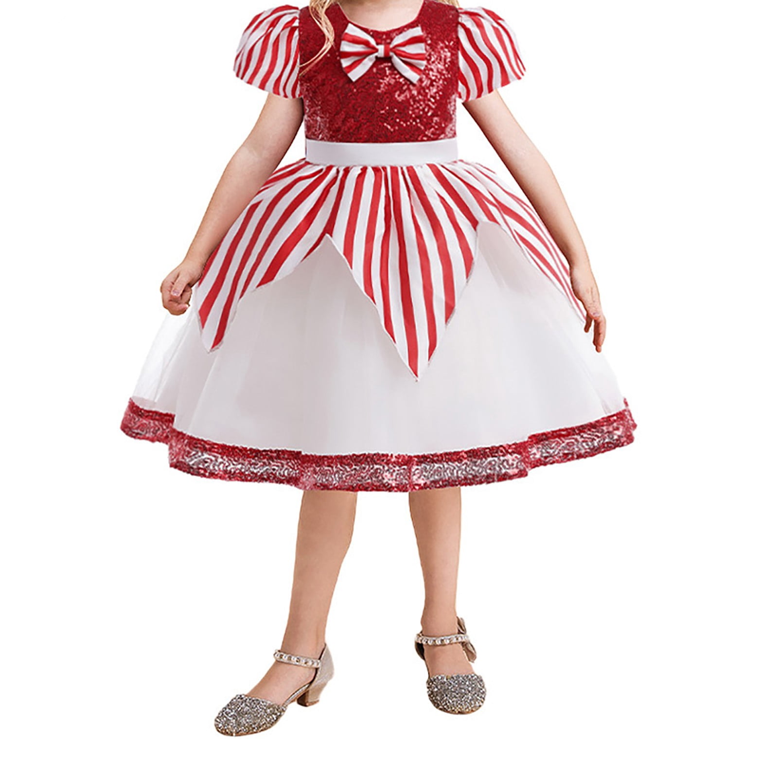Lnmqlpdbs Christmas Pageant Dresses for Girls Christmas Dresses Toddlers Christmas Dress for Teens Church Dresses Strapless Mini Dress Thanksgiving, 6