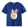 thumbnail image 1 of LNMQLPDBS Cute Tops Happy Easter Gift Casual Short Sleeve Crewneck Top Bunny Rabbit Graphic T-Shirt Funny Letter Printed Shirts Summer Basic Shirts, 1 of 1