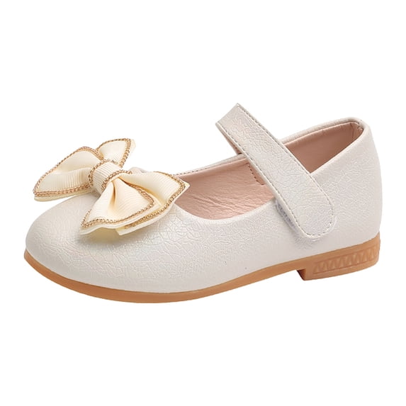 LNMQLPDBS Dress Shoes for Girls Bow Mary Jane Shoes Ballet Princess Flats with Bowknot Casual Slip on Sandal for Party Wedding School Toddler/Little Kid/Big Kid