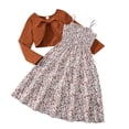 thumbnail image 1 of LNMQLPDBS Dresses Sets for Girls Halter Ruffle Flowy Dress & Layered Ruffle Long Sleeve Sun Protection Coat 2pcs Outfits Trendy Summer Clothes Set for Going Out and Family Photo, 1 of 8