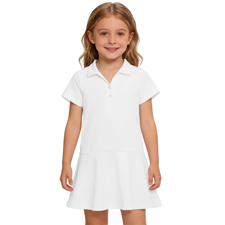 grey skater dress outfit LNMQLPDBS Girls Collared Teen Short Sleeve A-line Dress Button Down Cute Shirtdress Casual Uniform Dress Summer Twirl Dresses ballroom dance dress