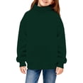 thumbnail image 1 of LNMQLPDBS Girls High Neck Sweatshirt with Front Pocket Casual Warm Long Sleeve Pullover Tops for Kids Tween Daily Wear Outgoing School Basic Solid Sweatshirt for Fall Winter, 1 of 6