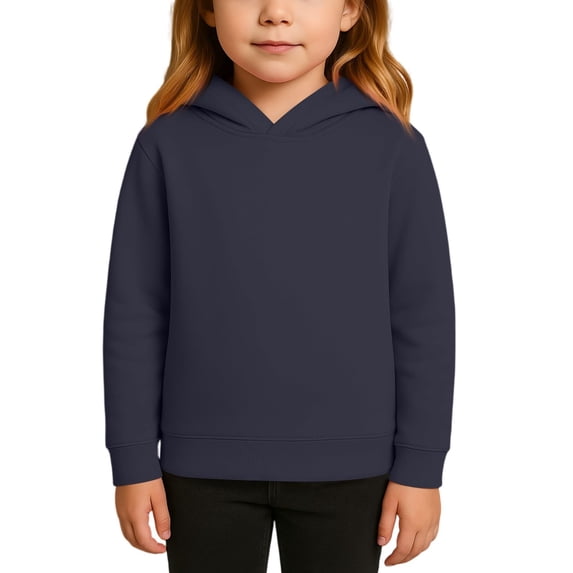 LNMQLPDBS Girls Hooded Sweatshirt Kids Casual Long Sleeve Pullover Hoodie Soft Lightweight Basic Solid Top for Everyday Wear Outdoor Play School Fall Winter Clothing