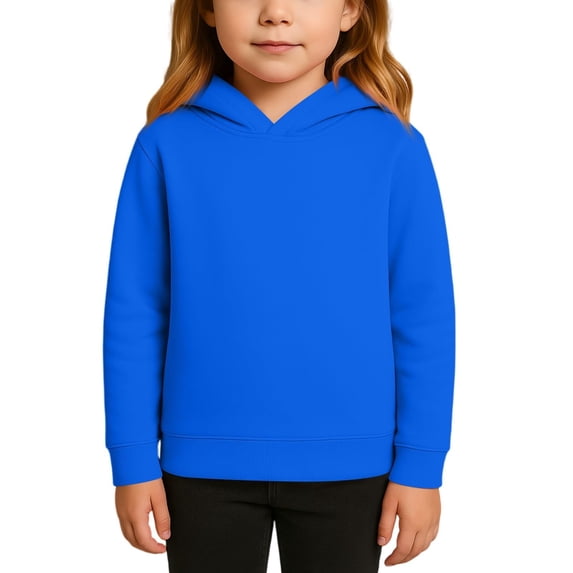 LNMQLPDBS Girls Hooded Sweatshirt Kids Casual Long Sleeve Pullover Hoodie Soft Lightweight Basic Solid Top for Everyday Wear Outdoor Play School Fall Winter Clothing