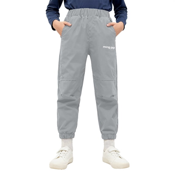 LNMQLPDBS Girls Insulated Ski Pants Kids Warm Windproof Outdoor Winter Snow Pants for Snowboarding Skiing Hiking Casual Daily Wear Elastic Waist Cold Weather Outdoor Bottoms