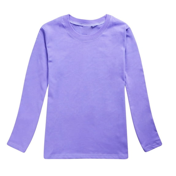LNMQLPDBS Girls Long Sleeve Tees Kids Basic Crewneck Tshirts Girls' Soft Solid Color T-Shirts Boys tops Toddler Girl Clothes for All Seasons