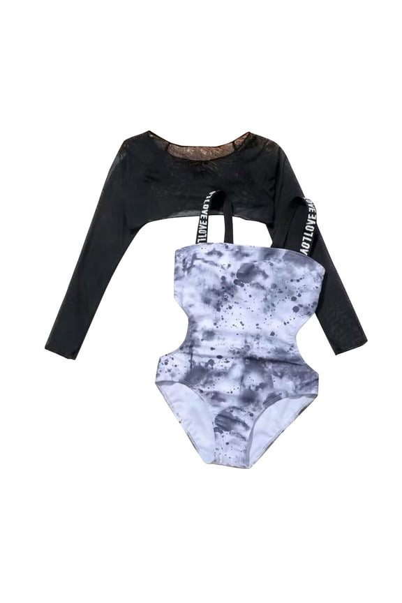 Girls One Piece Swimsuit Size 7-8 Baby Swimsuit Pink Toddler Swimsuit 9-12 Month Girl Clothes Winter 2024 Top Christmas Gifts for Kids Girls' Clothing Sets Girl Winter Clothes Toddler