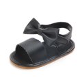thumbnail image 1 of LNMQLPDBS Girls Sandals Open-Toe Outdoor Casual Summer First Walkers Shoes Solid Color Non-Slip Soft Sole Sandals with Bowknot for Baby Girls Kids Summer Outdoor Beach Lightweight Sandals, 1 of 6