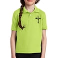 thumbnail image 1 of LNMQLPDBS Girls School Uniform Shirts Button Down Lapel Shirt Breathable Golf Collared Short Sleeve T-Shirt Teens Soft Summer Uniform Tops, 1 of 8