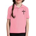 thumbnail image 1 of LNMQLPDBS Girls School Uniform Shirts Button Down Lapel Shirt Breathable Golf Collared Short Sleeve T-Shirt Teens Soft Summer Uniform Tops, 1 of 8