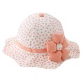 thumbnail image 1 of LNMQLPDBS Girls Summer Hats for Kids Flower Printed Sun Protection Ruffle Shade Hat with Big Flower Fisherman Hat Infant Floppy Hat One Year Old Girl Birthday Gifts Outdoor Holiday Tourism Sun Hat, 1 of 5