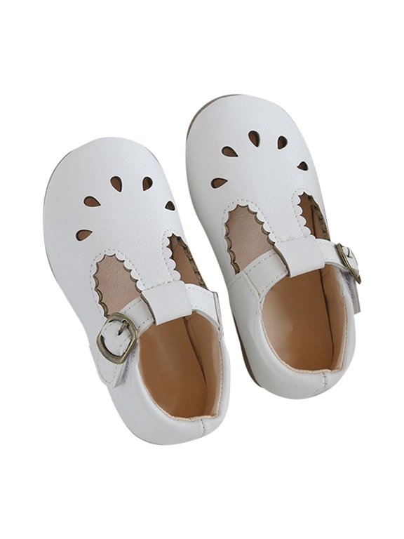Girls Summer Shoes Children's Sandals for Spring/Summer Solid Color Soft Sole Comfort Size 3 Baby Girl Shoes Breathable Casual Walking Shoes with Mesh Princess Dress Shoes