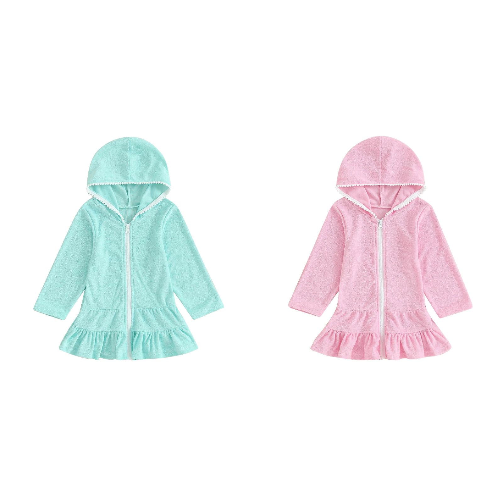 Tiddler Cover LNMQLPDBS Girls Swim Cover Up Toddler Girl Long Sleeve Swimsuit Beach ...
