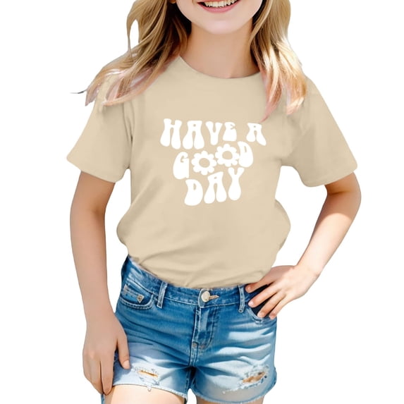 LNMQLPDBS Girls Tshirts Junior Tops Girls Oxford Shirt Brown Shirt Newborn Girl Clothes for 13 Year Old Girls Size 10-12 Clothes, Beige 10-11 Years