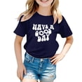 thumbnail image 1 of LNMQLPDBS Girls Tshirts Junior Tops Girls Oxford Shirt Brown Shirt Newborn Girl Clothes for 13 Year Old Girls Size 10-12 Clothes, Navy 10-11 Years, 1 of 8